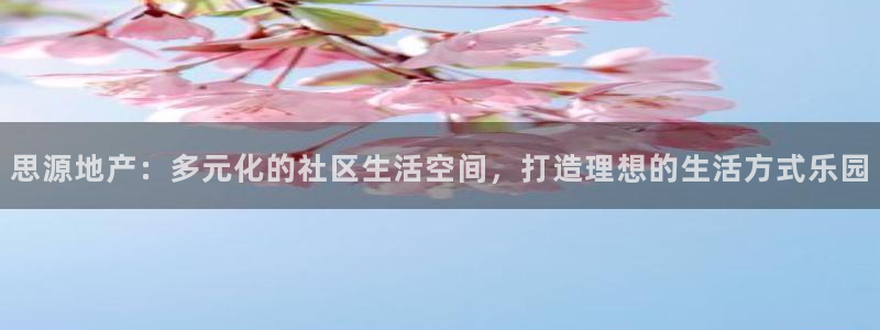 新宝5导师：思源地产：多元化的社区生活空间，打造理想的生活方