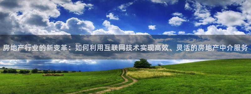 新宝5线路：房地产行业的新变革：如何利用互联网技术实现高效、