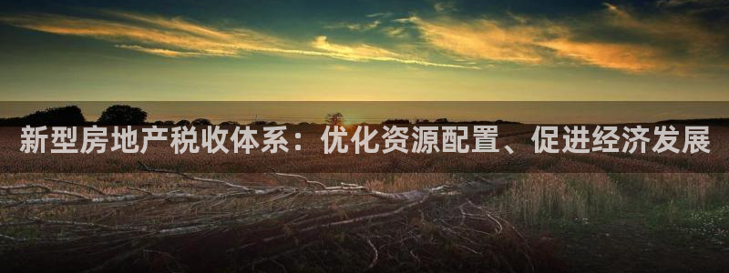 新宝5软件下载：新型房地产税收体系：优化资源配置、促进经济发