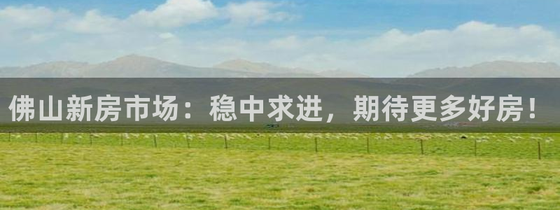 新宝5平台注册：佛山新房市场：稳中求进，期待更多好房！