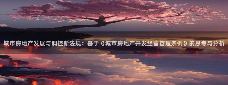 新宝5手机app：城市房地产发展与调控新法规：基于《城市房地