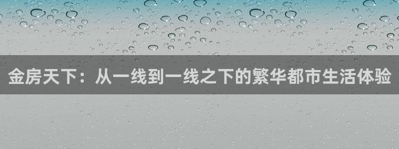 新宝5X：金房天下：从一线到一线之下的繁华都市生活体验
